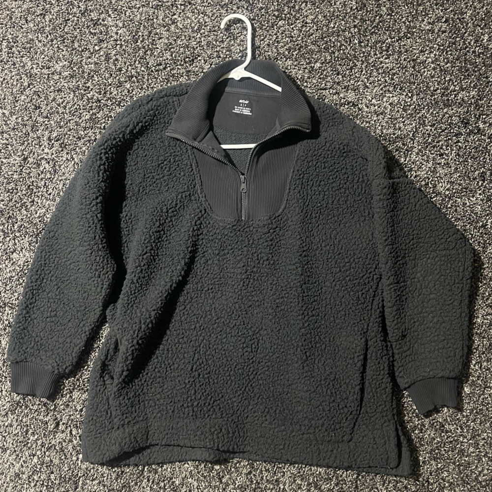 Aerie Dark Gray Fleece Pullover
